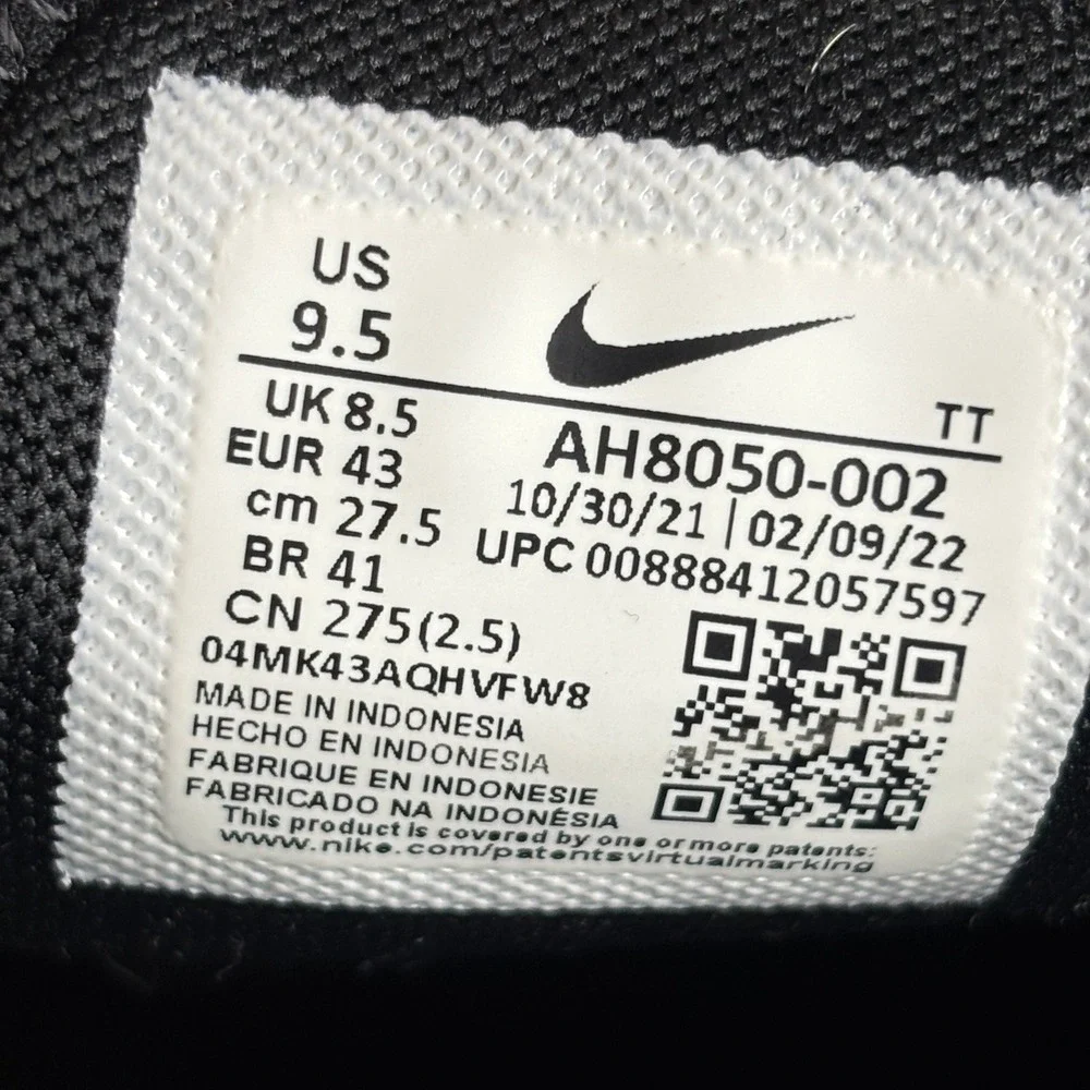 Nike Air Max 270 AH8050-002 Mesh Athletic Lifestyle Sneaker Black Mens Size 9.5